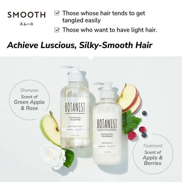 Botanist Botanical Shampoo Organic Natural Green Apple & Rose 490ml