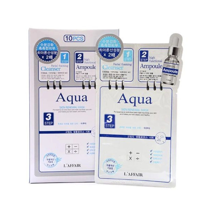 L'Affair Aqua Skin Renewal 3-Step Mask 10pcs