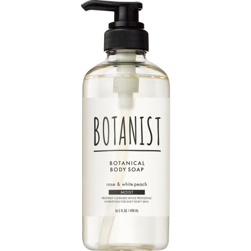 Botanist Botanical Body Wash Soap Moist Rose & White Peach 490ml