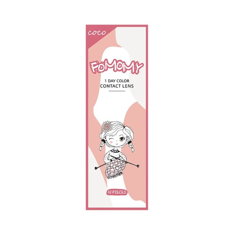 Fomomy 1-Day Color Contact Lens Amber -6.00 10pcs