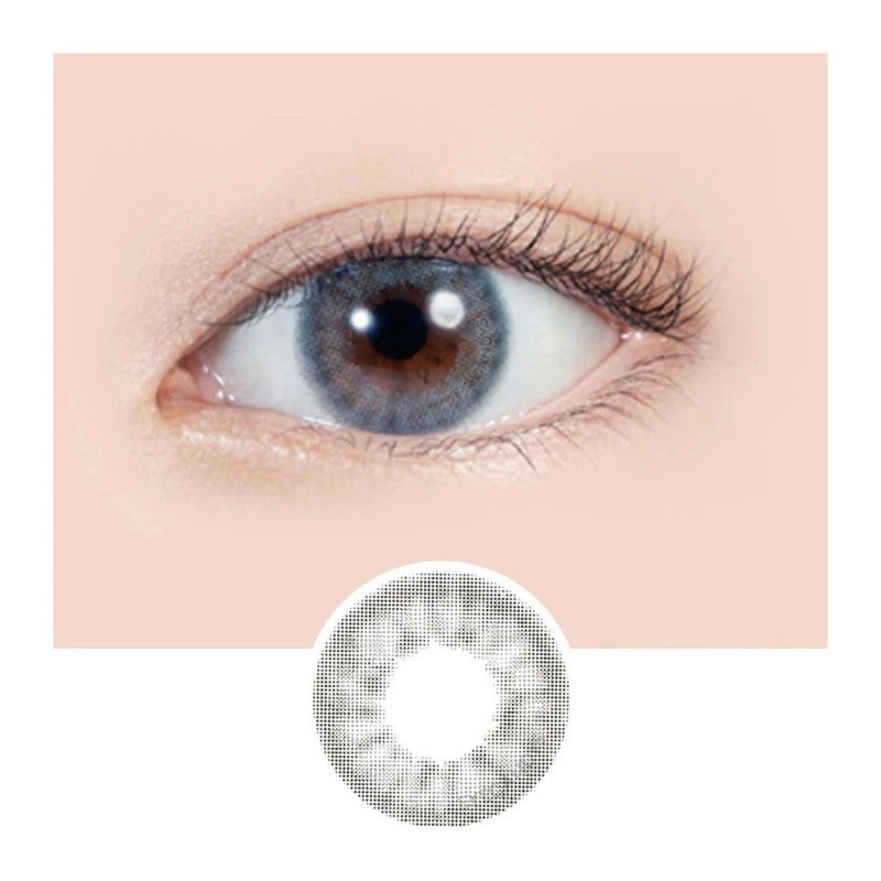 LIL Moon 1-Day Colored Contact Lens Smokey Gray -1.50 10pcs