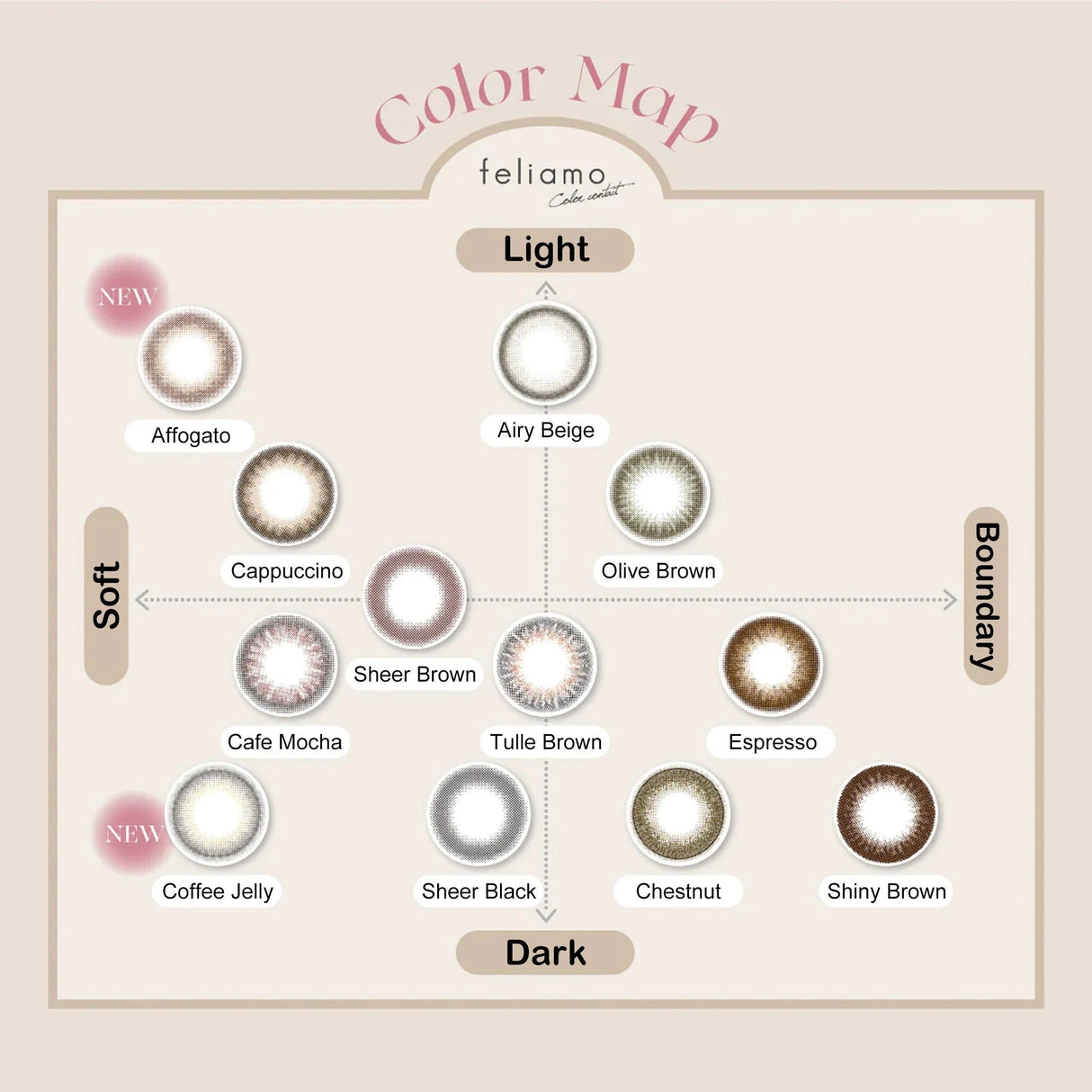 Feliamo 1-Day Colored Contact Lens Affogato -1.50 10pcs