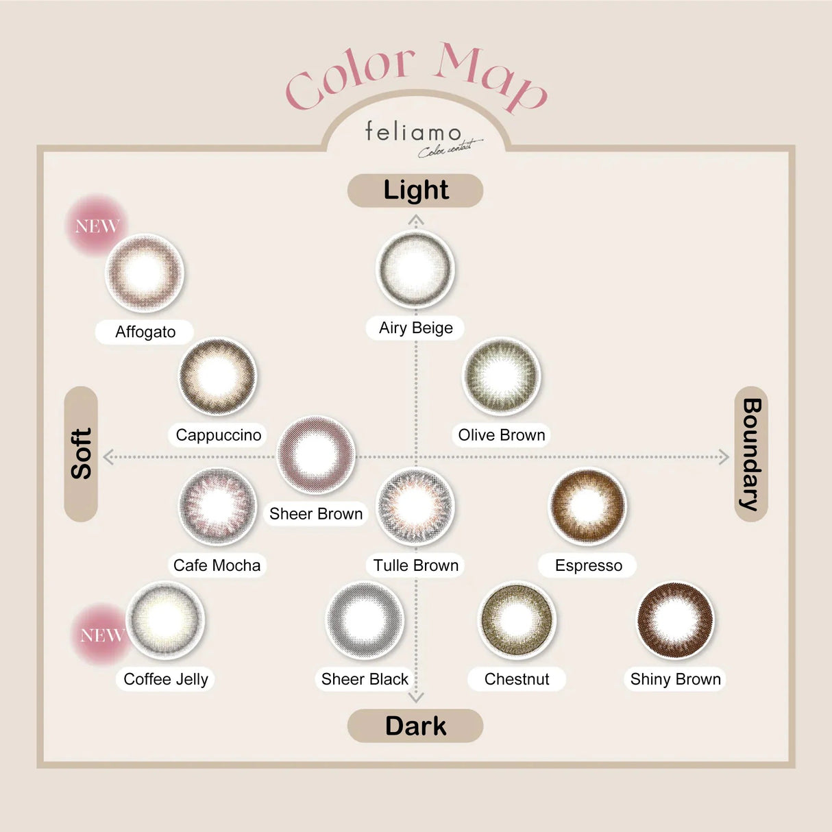 Feliamo 1-Day Circle Lenses Affogato -4.50 10pcs