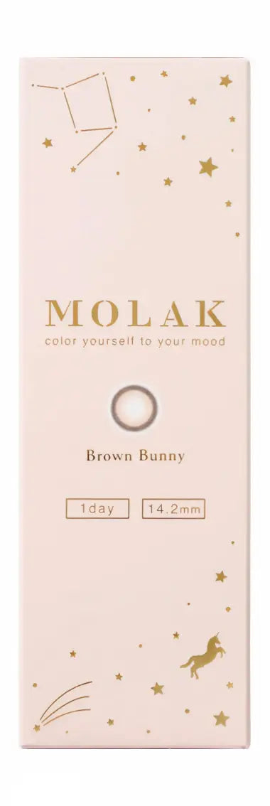 Molak 1 Day Colored Contact Lens Brown Bunny ±000 10pcs