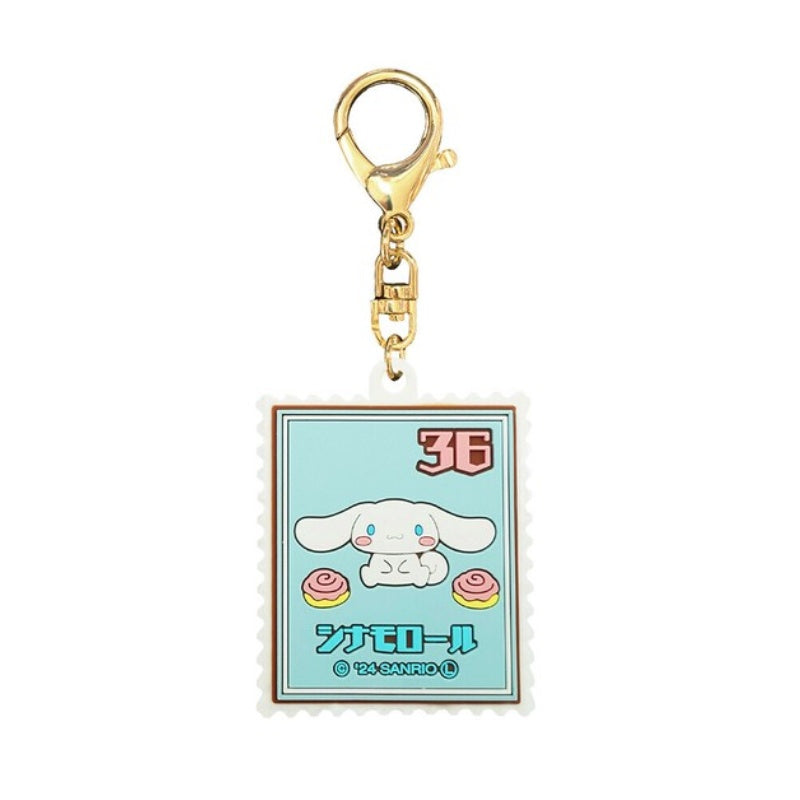 Sanrio Retro Stamp Rubber Keychain Cinnamoroll