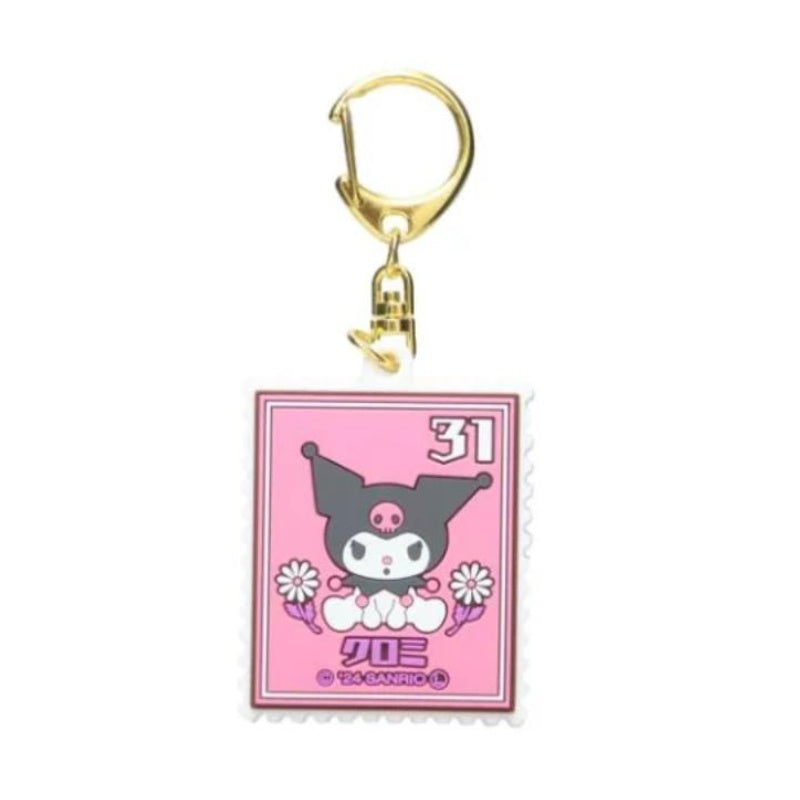 Sanrio Retro Stamp Rubber Keyholder Kuromi