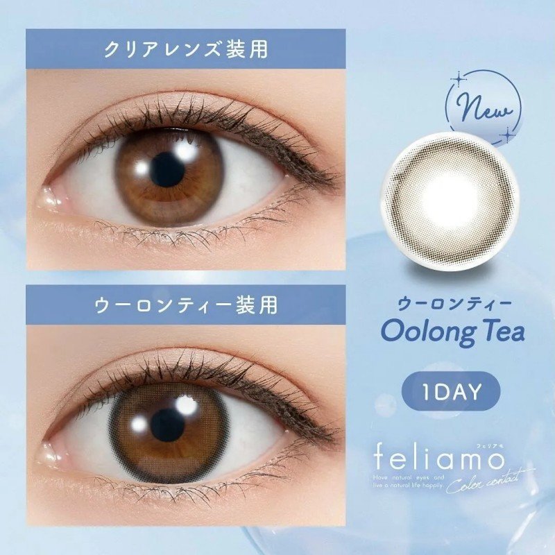 Feliamo 1-Day Colored Contact Lens Oolong Tea -2.00 10pcs