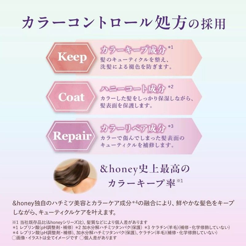 &Honey Hair Treatment 2.0 Color Control Repair Lavender 445g