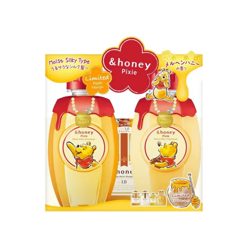 &Honey Pixie Moist Silky Shampoo & Hair Treatment Winnie the Pooh 440ml*2