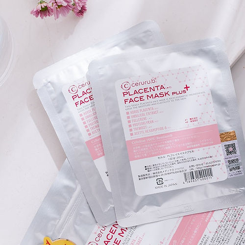 Ceruru.b Placenta Face Mask Plus+ 5pcs