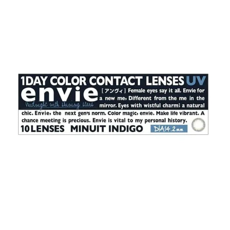 Envie 1 Day Colored Contact Lens Minuit Indigo -4.75 10pcs