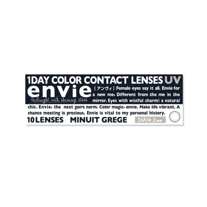 Envie 1 Day Color Contact Lens Minuit Grege -4.50 10pcs