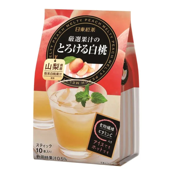 日本日东红茶-山梨白桃水果茶95g-10条装