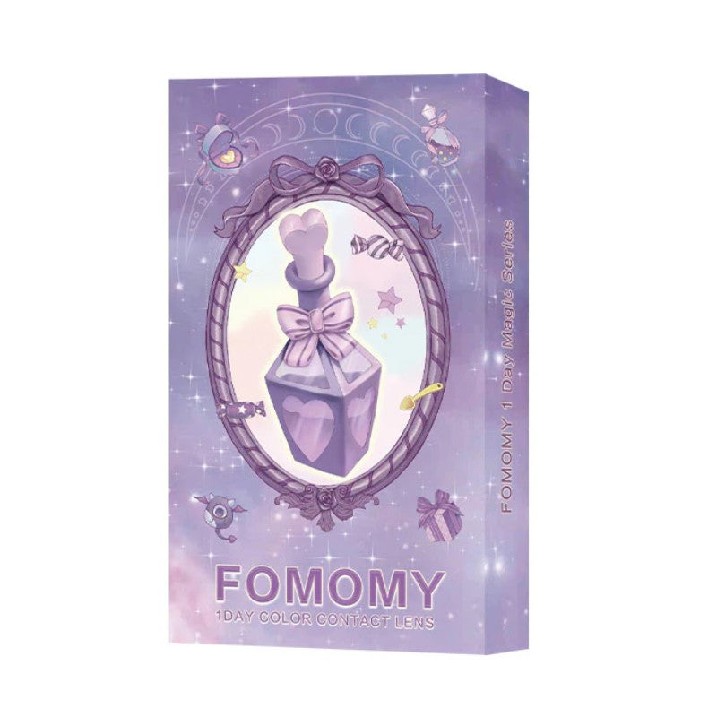 Fomomy 1-Day Color Contact Lens Magic Berry ±000 10pcs
