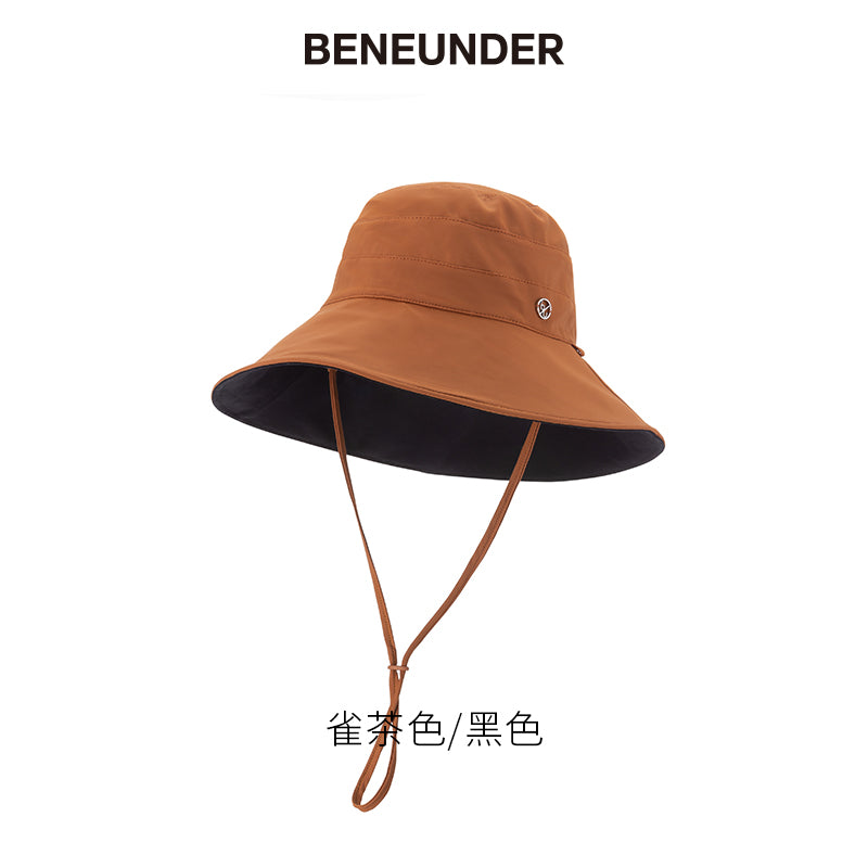 Beneunder Sun Protection Fisherman Hat Bird Brown