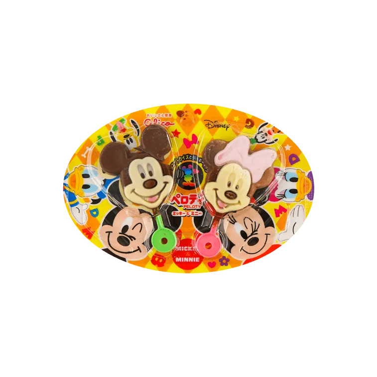 Glico Chocolate Lollipops Mickey & Minnie 19g