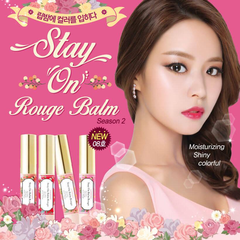 Canmake Stay-On Balm Rouge #02 Smiley Gerbera