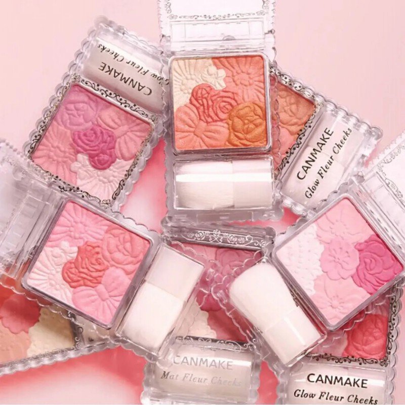 Canmake Glow Fleur Cheek Blush #03 Fairy Orange Fleur