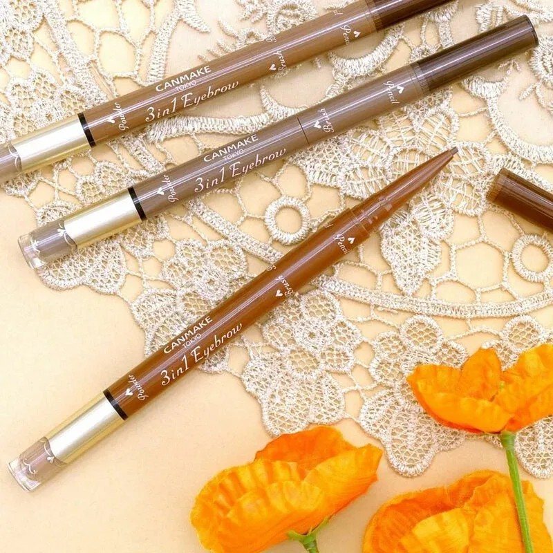 Canmake 3 in 1 Eyebrow Pencil #01 Natural Brown