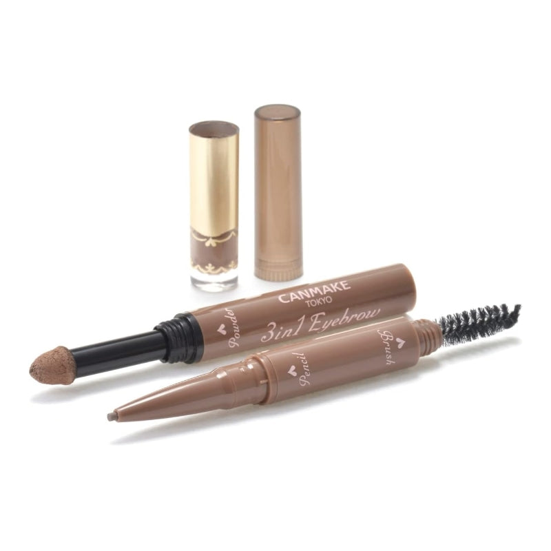 Canmake 3 in 1 Eyebrow Pencil #01 Natural Brown