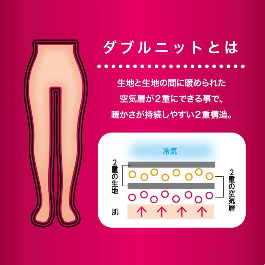 Astigu Warm Double Knit Tights 180D Footless M-L 1pcs