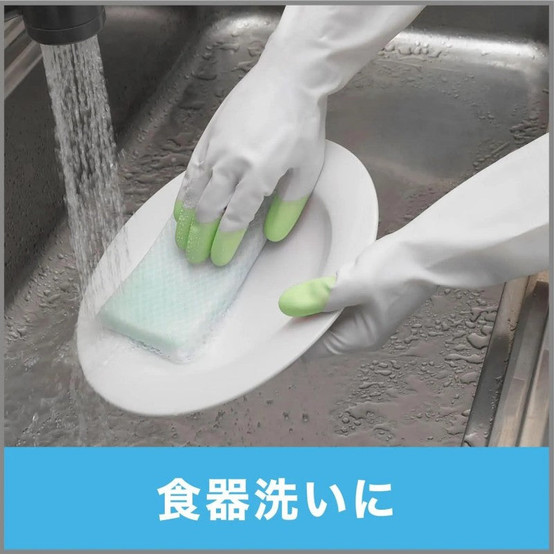 S.T. Antiviral Finger-Tipped Vinyl Gloves L Green