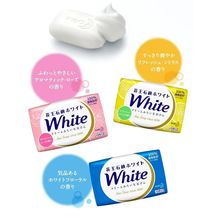 Kao White Soap Romantic Rose Fragrance 130g
