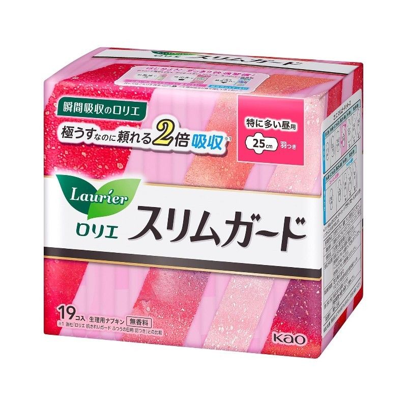 Kao Laurier Slimguard Day Pads With Wings 25cm*19pcs