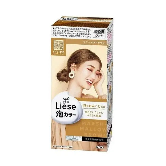 Kao Liese Prettia Bubble Hair Dye Color Marshmallow Brown