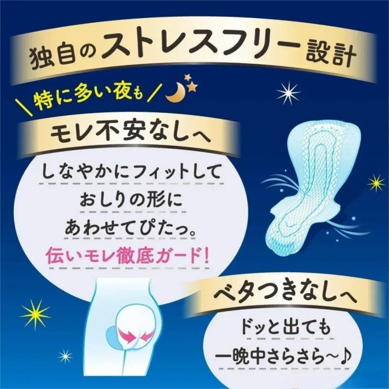 Kao Laurier Slim Guard Sanitary Pad Overnight Longer Wing 40cm 11pcs