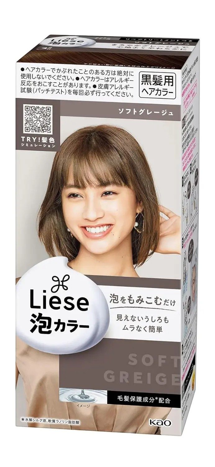 KAO Liese Prettia Bubble Hair Color Foam Soft Greige