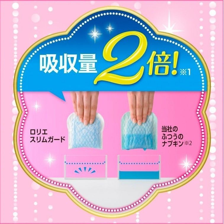 Kao Laurier Slim Guard Night Wing Sanitary Napkin Lavender 35cm 12pcs