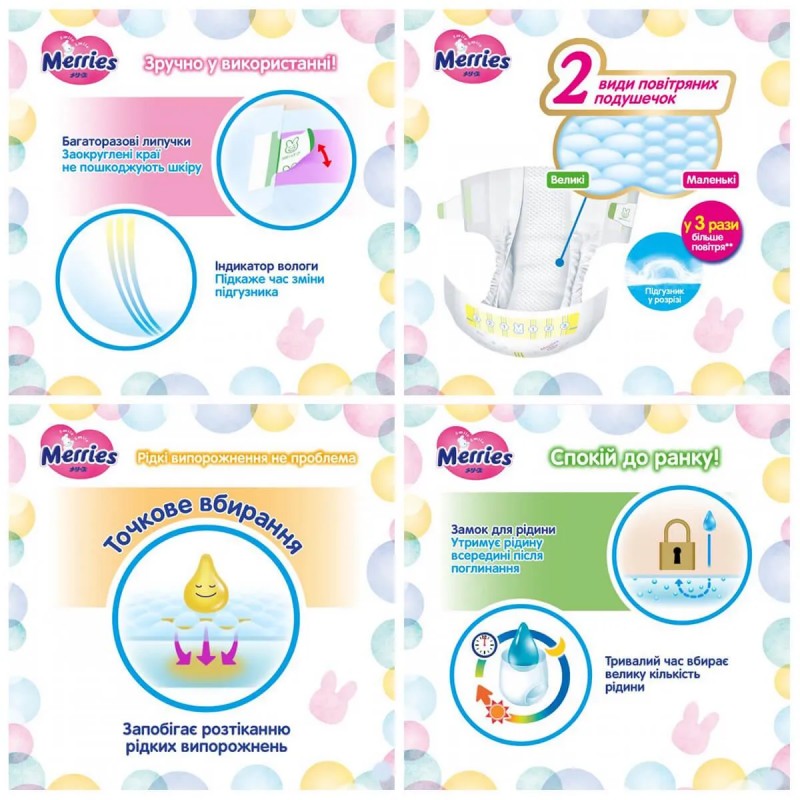 Kao Merries Nappies NB 0-5kg 90+6pcs