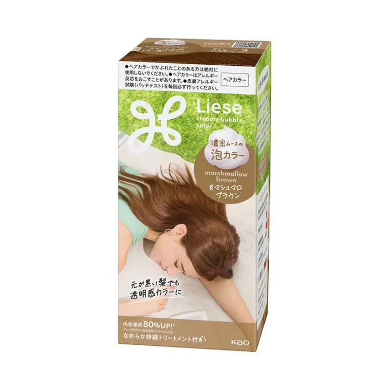 Kao Liese Creamy Bubble Foam Hair Color Marshmallow Brown