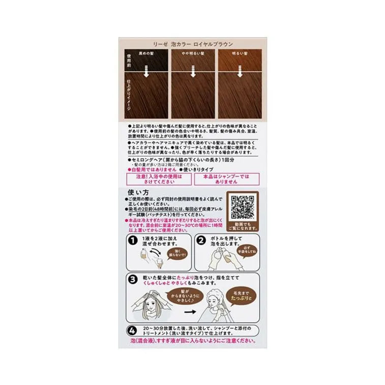 Kao Liese Prettia Bubble Hair Color Royal Brown
