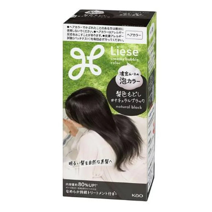 Kao Liese Creamy Bubble Foam Hair Color Natural Black