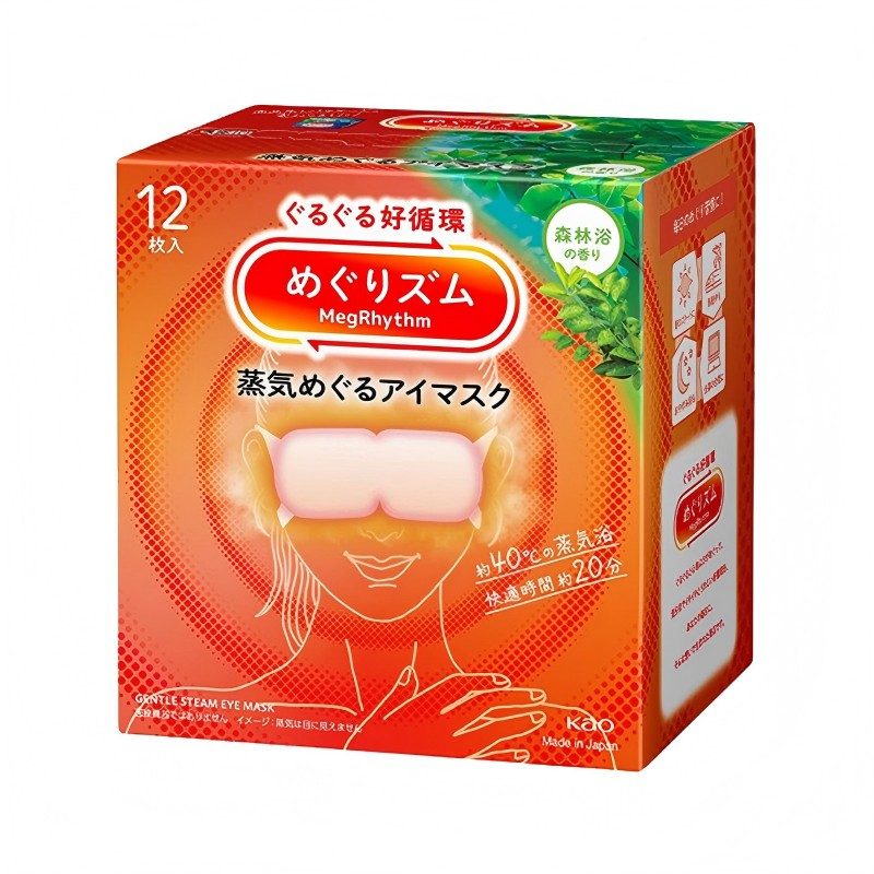 Kao MegRhythm Steam Eye Mask Forest 12pcs