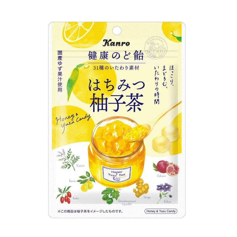 Kanro Health Throat Candy Honey Yuzu Tea 80g