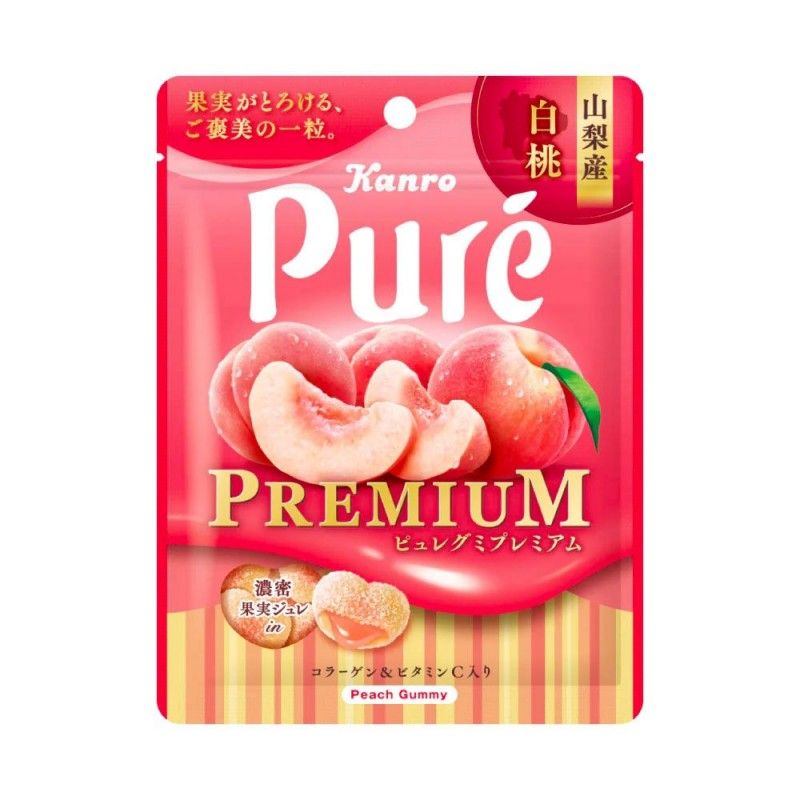 Kanro Pure Gumi Premium White Peach 54g