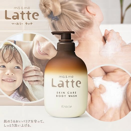 Kracie Ma & Me Latte Skin Care Body Wash 490ml