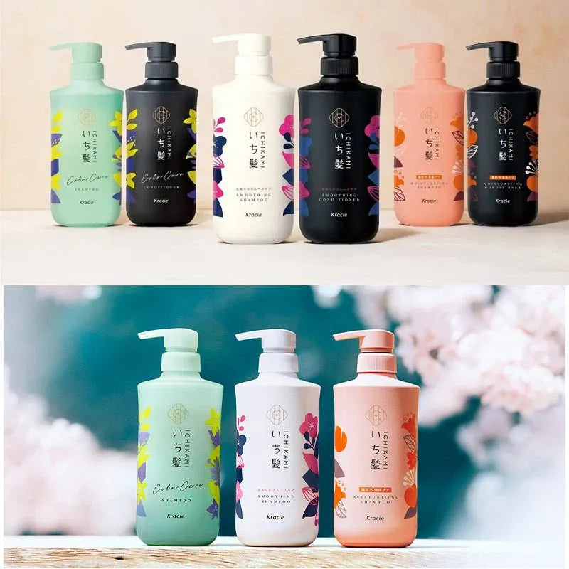 Kracie Ichikami Nameraka Smoothing Shampoo & Conditioner 480ml*2