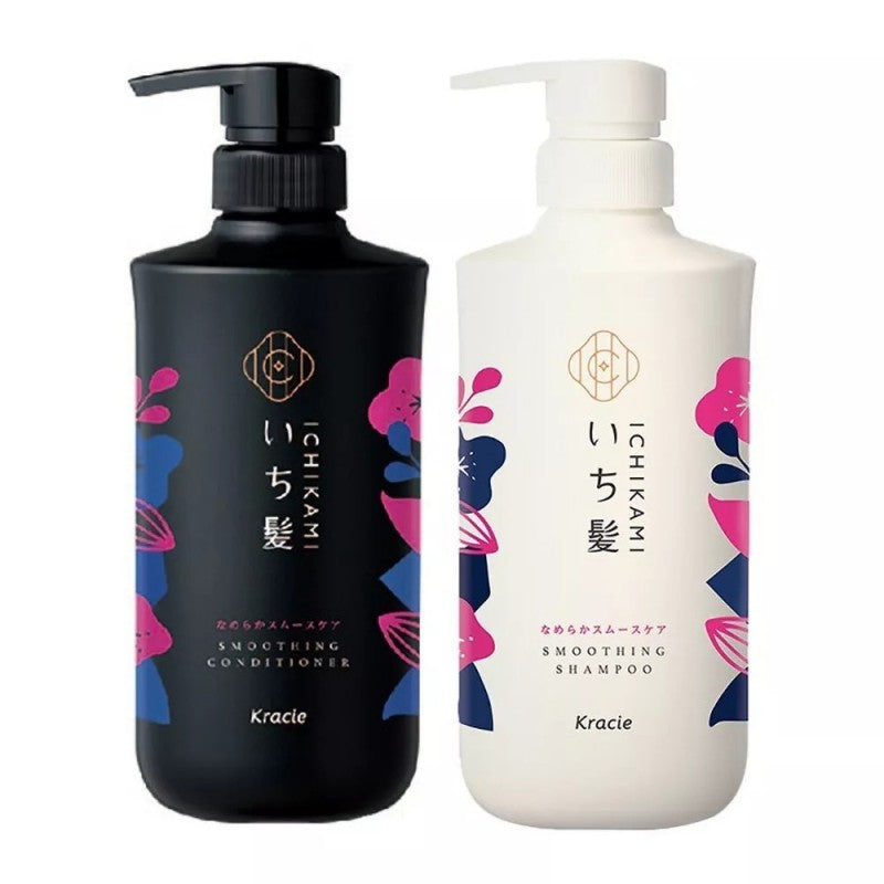 Kracie Ichikami Nameraka Smoothing Shampoo & Conditioner 480ml*2