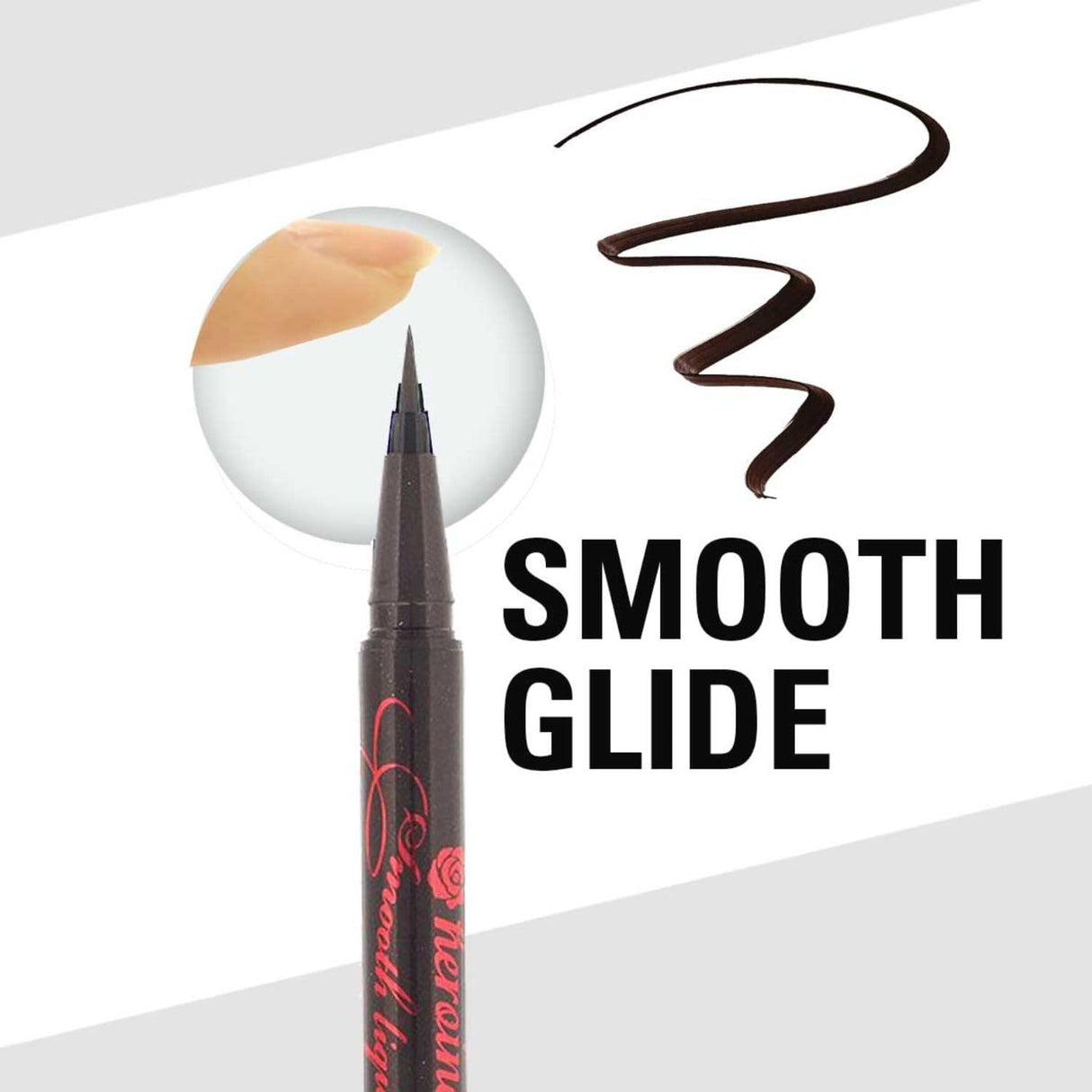 Kiss Me Smooth Liquid Eyeliner Waterproof #03 Brown Black