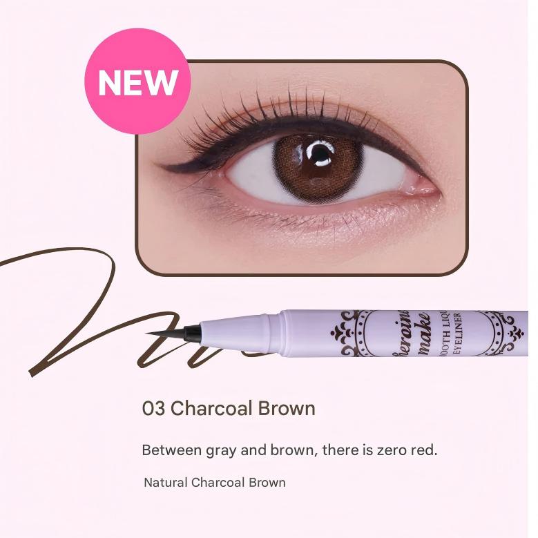 Kiss Me Heroine Make Smooth Liquid Eyeliner #03 Charcoal Brown