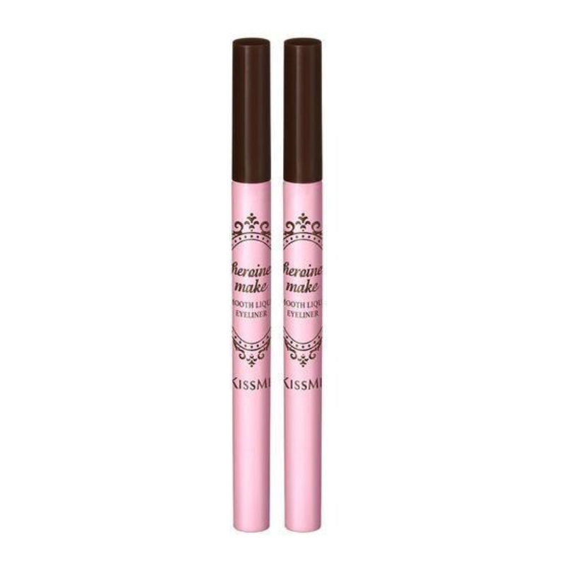 Kiss Me Heroine Make Smooth Liquid Eyeliner #02 Deep Brown 1+1pcs