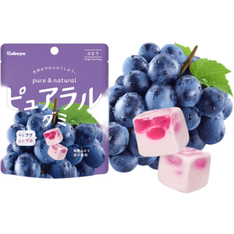 Kabaya Pure&Natural Gummy Grape 58g