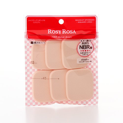 Rosy Rosa Makeup Sponge N Square L 6pcs