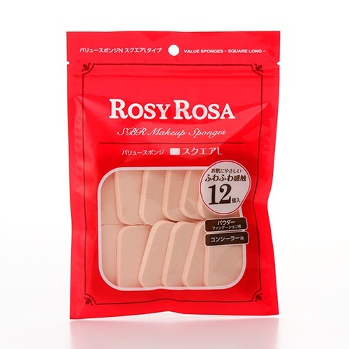 Rosy Rosa Value Square Makeup Sponge 12pcs