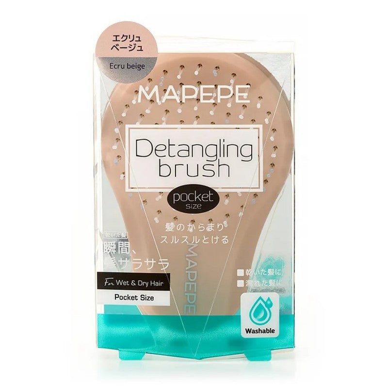 Mapepe Detangling Brush Pocket Size Ecru Beige