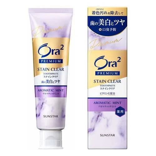 Sunstar Ora2 Premium Stain Clear Toothpaste Aromatic Mint 100g